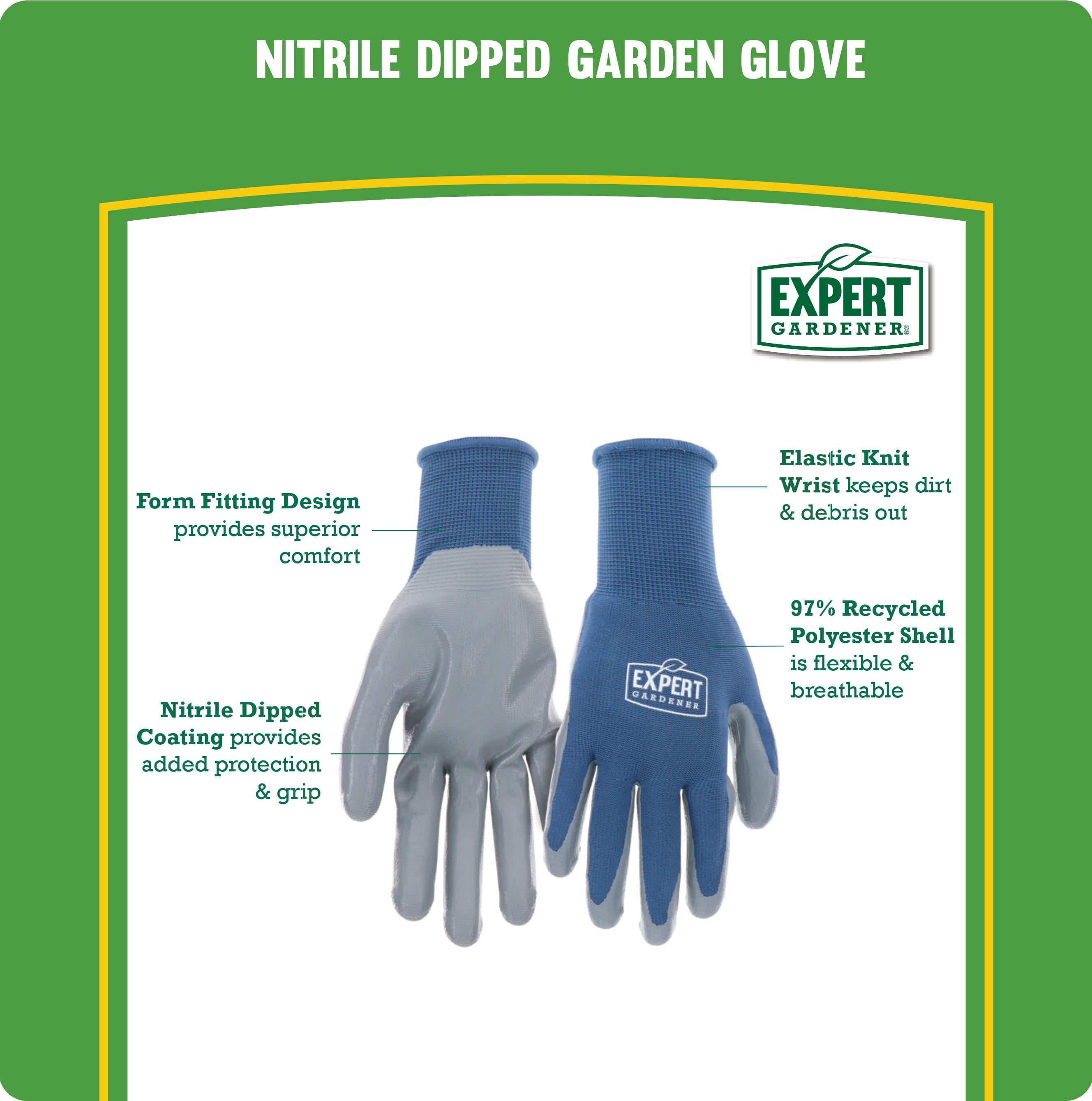 Expert Gardener Blue Nitrile Sustainable Gloves Medium - Image 3
