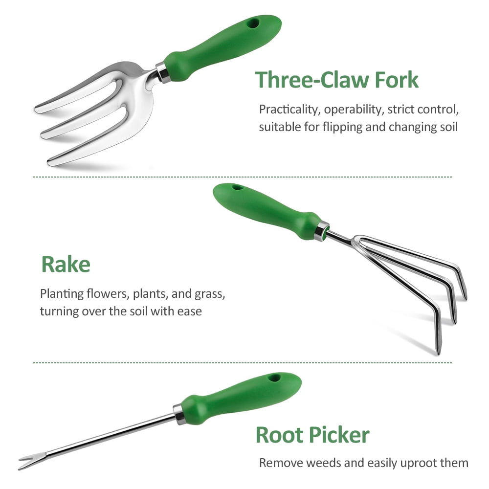 Anself Garden Tools Set, 11PCS Heavy Duty Garden Tool Kit,Gardening Tools Gifts for Women and Men - Image 5