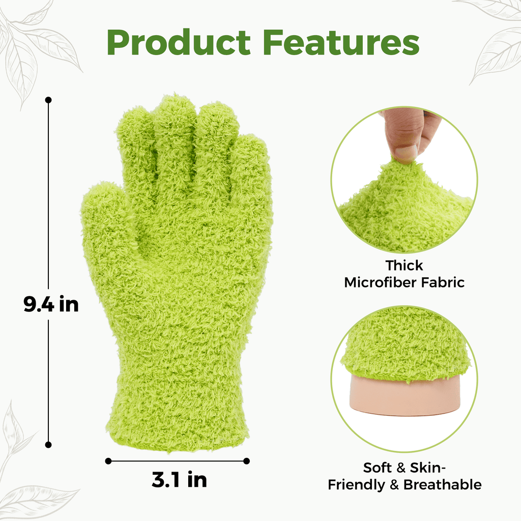 Garden Gloves for Houseplants, Save Your Plants , Ultra-Gentle Microfiber Leaf Cleaners for Indoor Plants,Washable & ... - Image 2