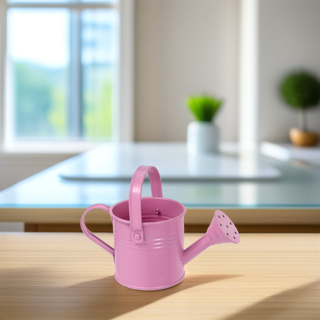 Small Watering Can Pink Galvanized Iron For Indoor Plants And Home Decor 1Pack 6.7X3X3In - Image 3