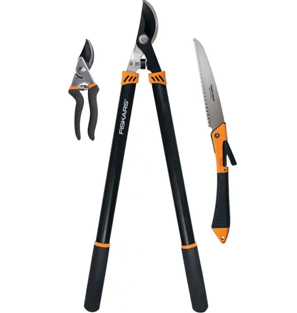 Garden Tool Set Hand Pruner, Lopper, & Saw with Steel Blades - Image 3