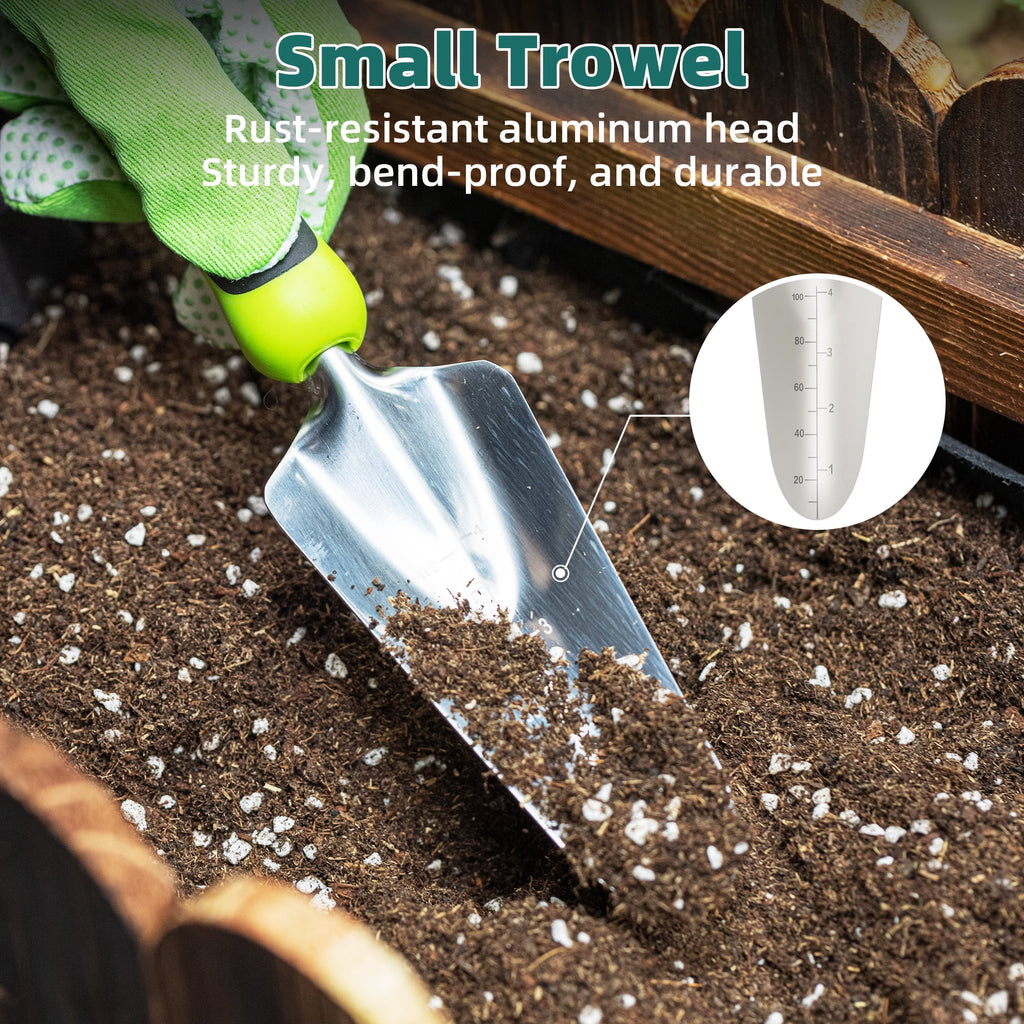 Deli Garden Tool Set, 8 Pieces Stainless Steel Heavy Duty Gardening Tool Set,Outdoor Gardening Hand Tools with Storag... - Image 3