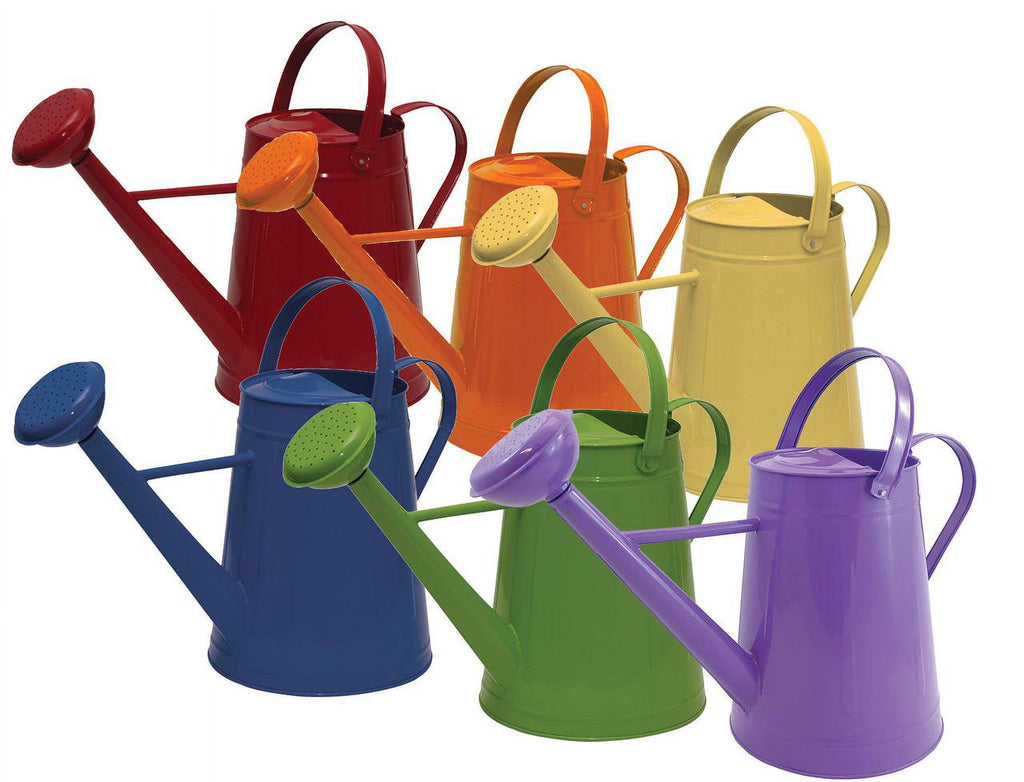 2.1 Gallon Blue Powder-Coated Galvanized Steel Watering Can - Image 3