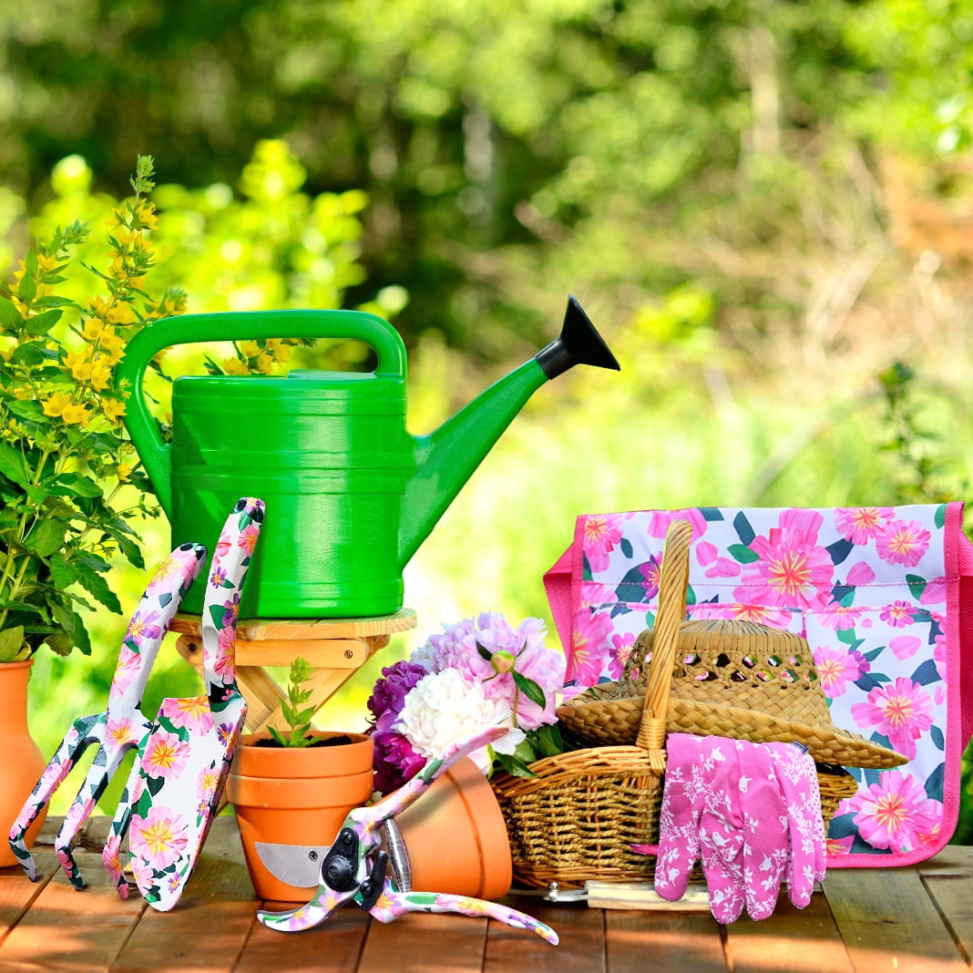 Garden Tools Set Women, Christmas Gardening Gifts Ladies, Aluminum Hand Tools, Pruner and Garden Belt Bags with Flora... - Image 3