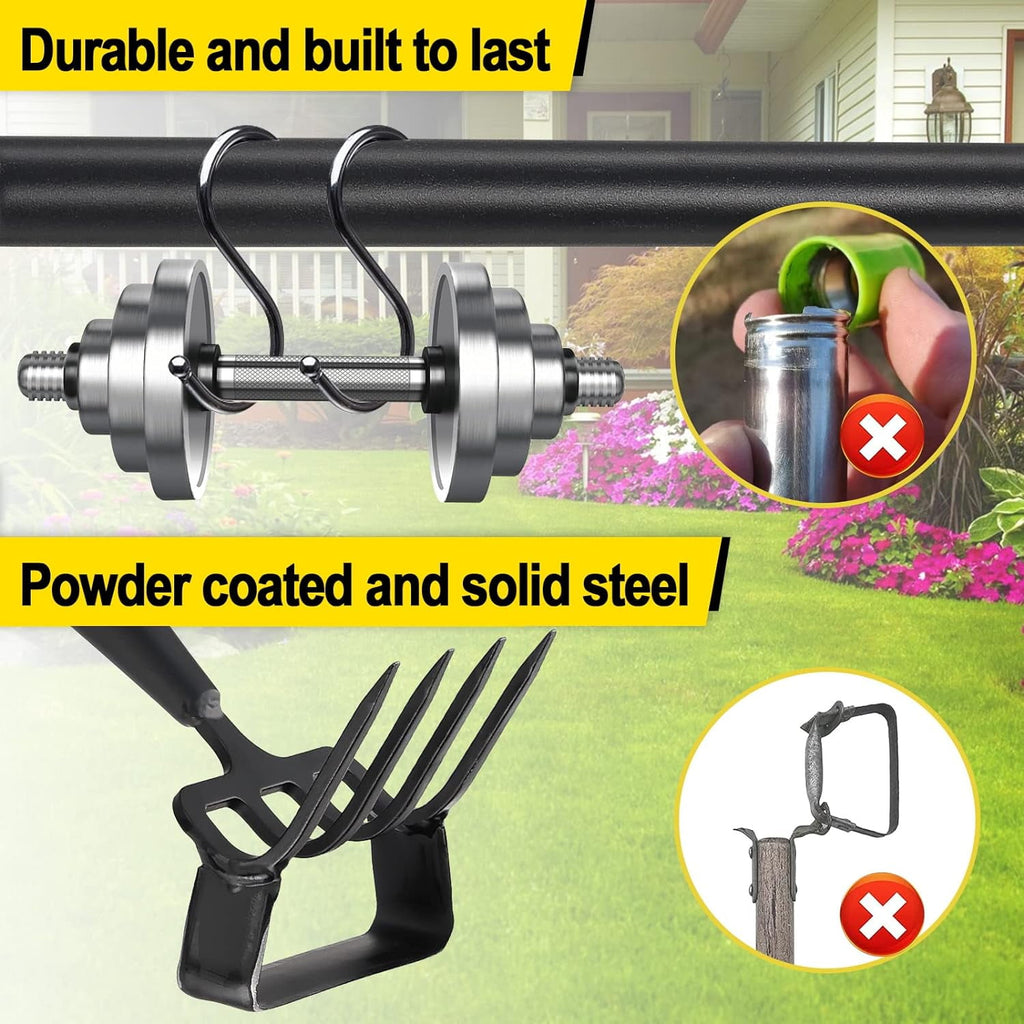 Stirrup Cultivator for Weeding with 73" Adjustable Long Shank, 2-in-1 Heavy Duty and Rake Cultivator for Digging, Loo... - Image 2