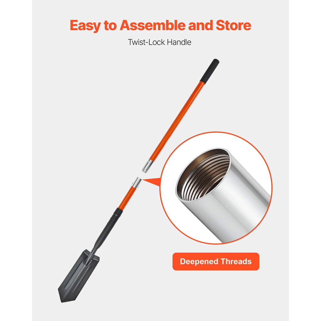 Heavy-Duty Trenching Shovel, 4-Inch Blade Narrow Spade with Fiberglass Handle and Non-Slip Grip, Ideal for Gardening,... - Image 5