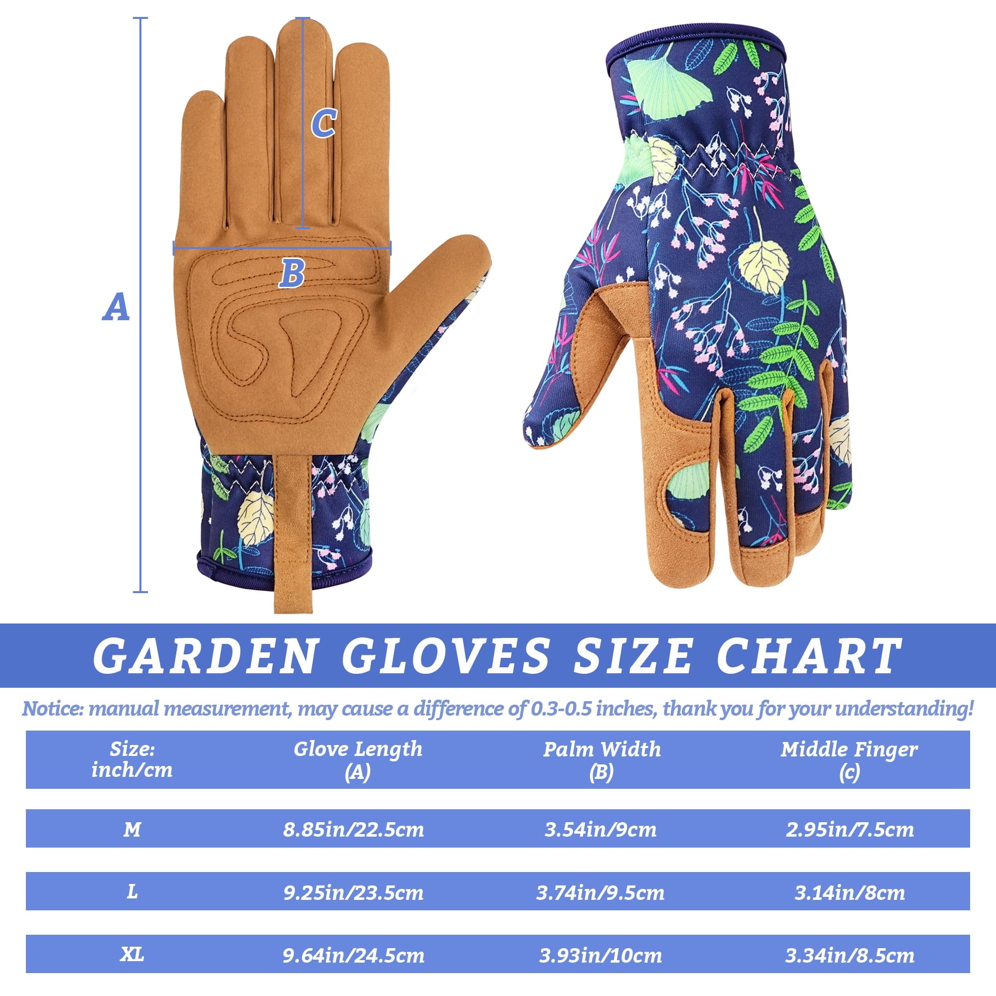 Gardening Gloves for Women, Leather Work Gloves Gardening Thorn Proof, Garden Gloves for Women Gardening Gifts, Breat... - Image 3