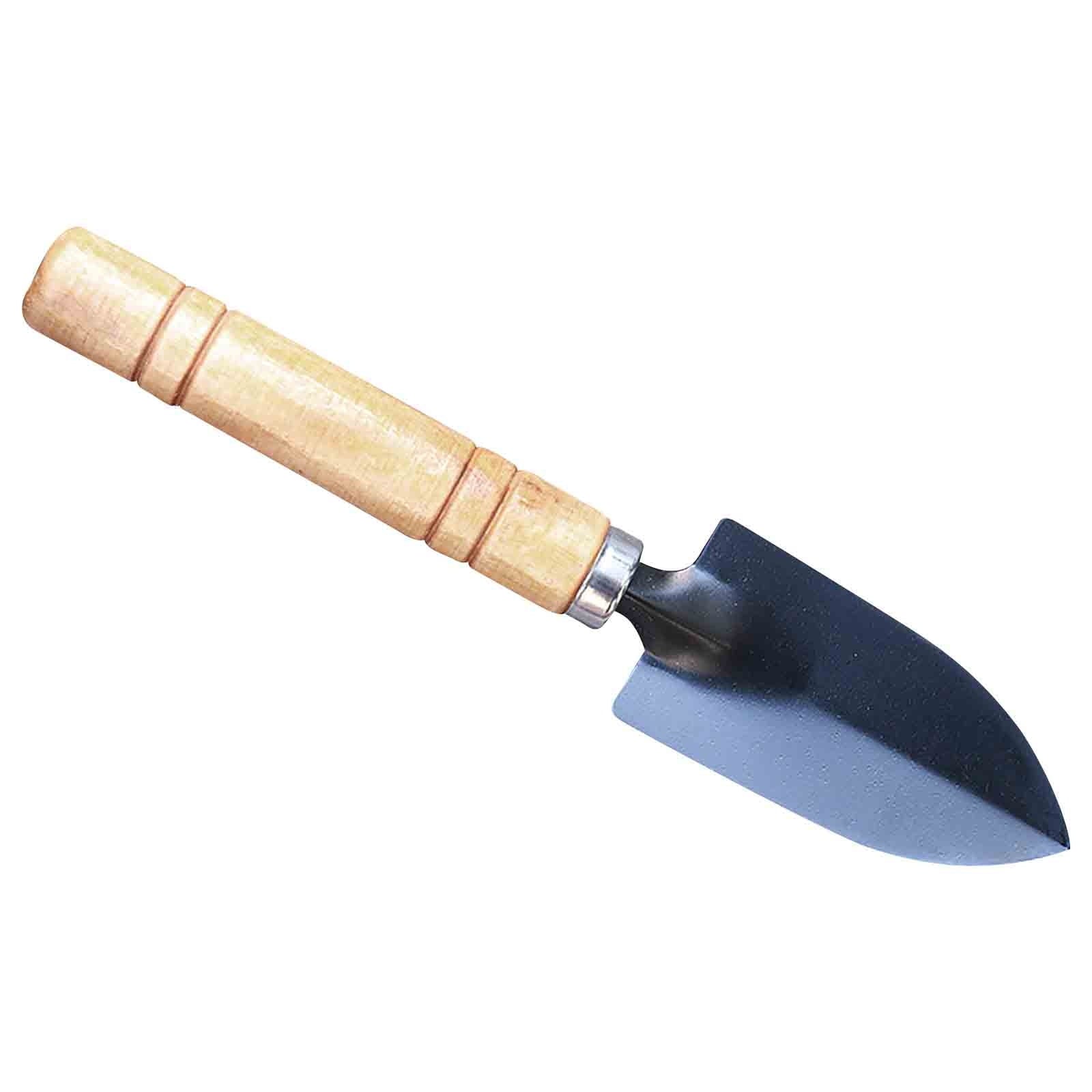 Apmemiss Clearance 6.7" Garden Hand Trowel, Heavy Duty Stainless Steel Garden Shovels with Wood Handle, Small Gardening Hand Tools for Diggi - Image 2