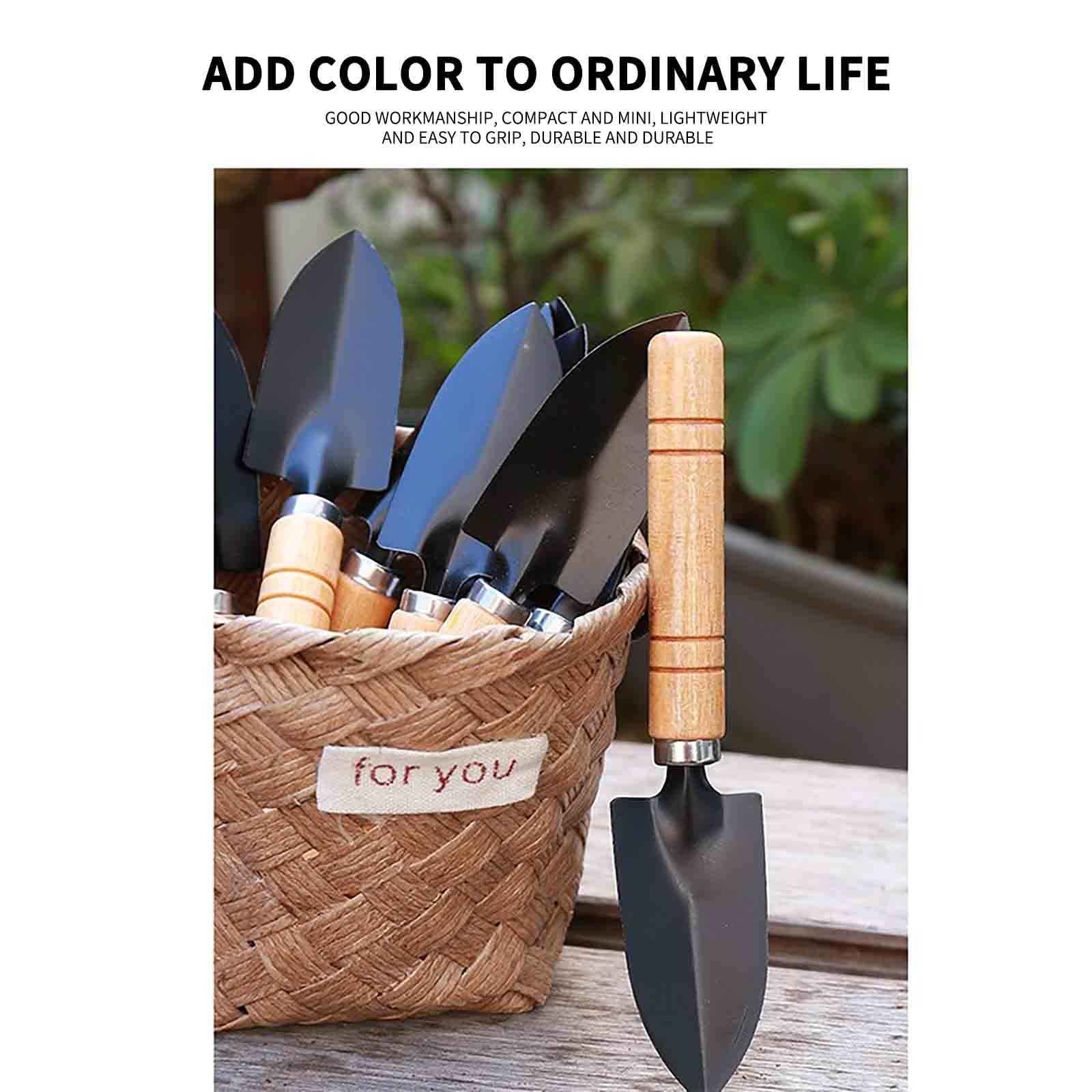 Apmemiss Clearance 6.7" Garden Hand Trowel, Heavy Duty Stainless Steel Garden Shovels with Wood Handle, Small Gardening Hand Tools for Diggi - Image 6