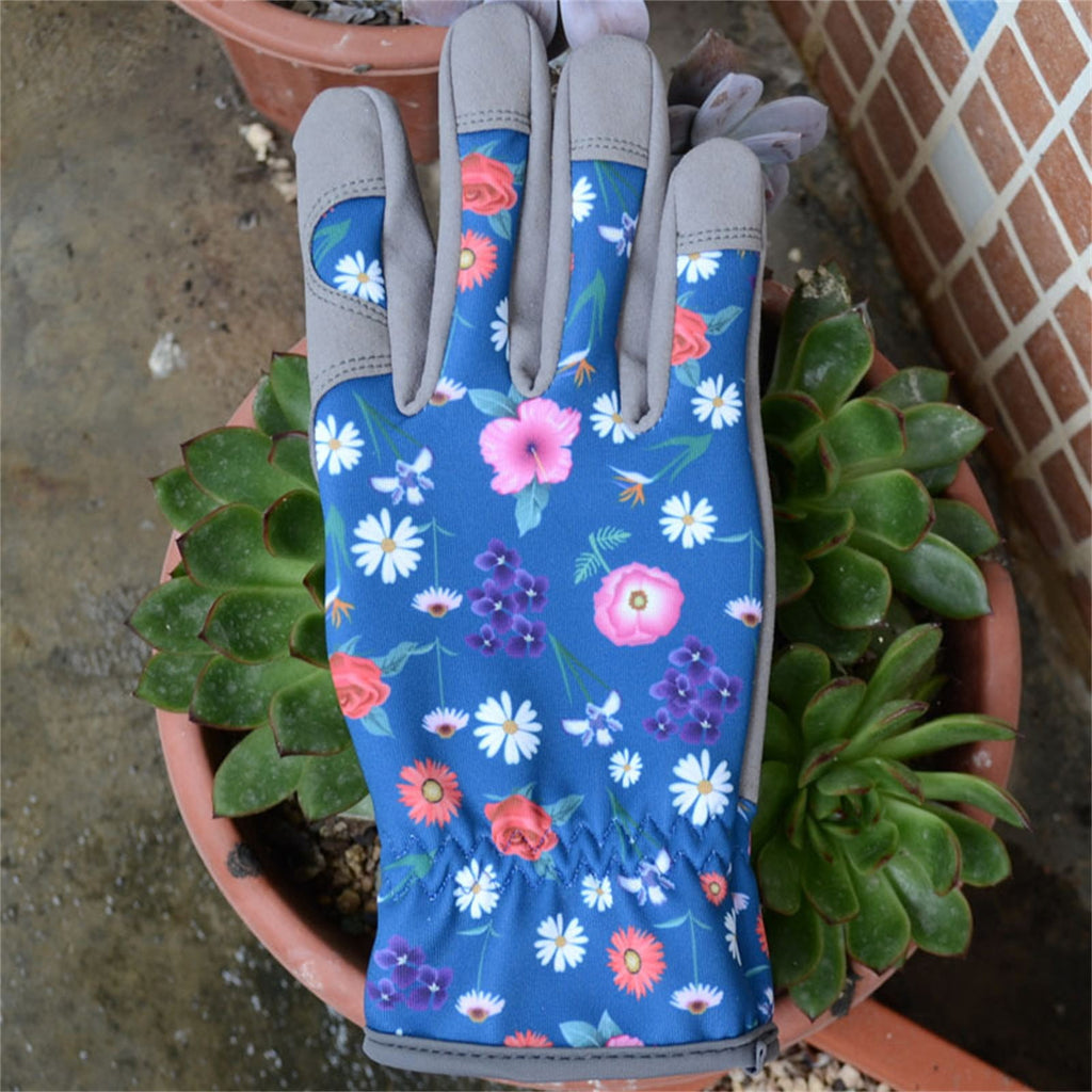 LKWLPD Gardening Gloves Women Men Leather Garden Gloves Thorn Proof Outdoor Protective Working Gloves with Grip for Weeding, One Size Fits M - Image 5