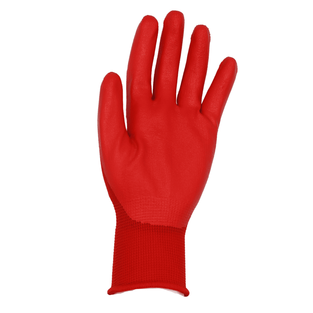 Red Steer A369 Lawn & Garden Gloves, Nitrile Palm, Breathable and Lightweight, Red, Size Small - Image 2