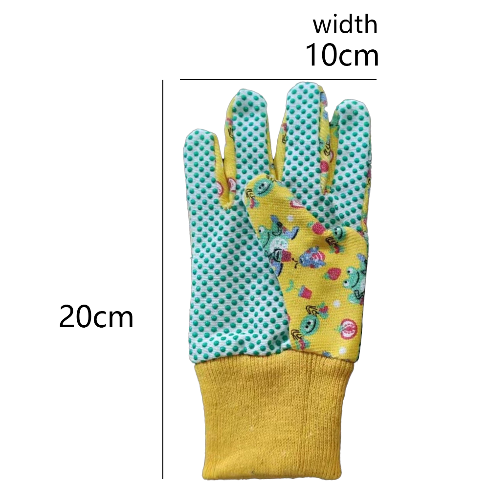 3 Pairs Kids Garden Gloves Non-Slip Child Safety Yard Work Gloves Boys Girls - Image 2