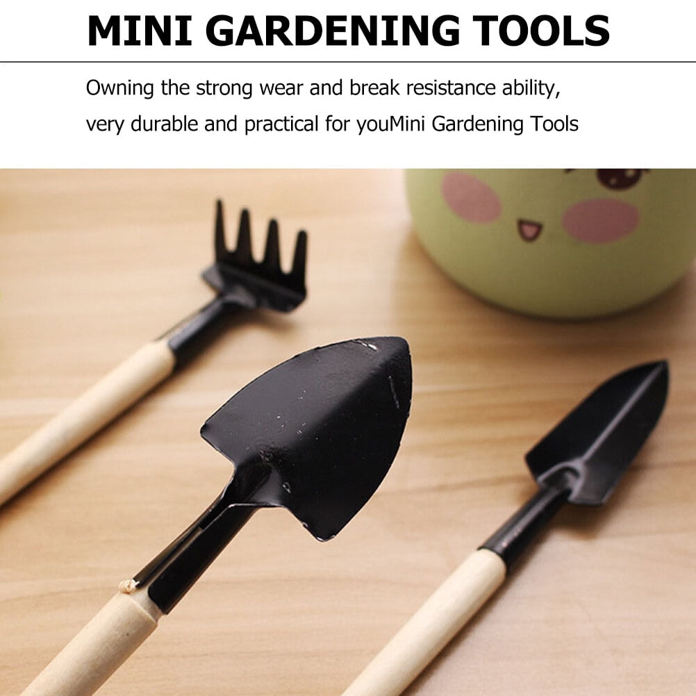 1 Set Miniature Hand Planting Tools Mini Shovel Mini Rake Mini Spade for Home - Image 4