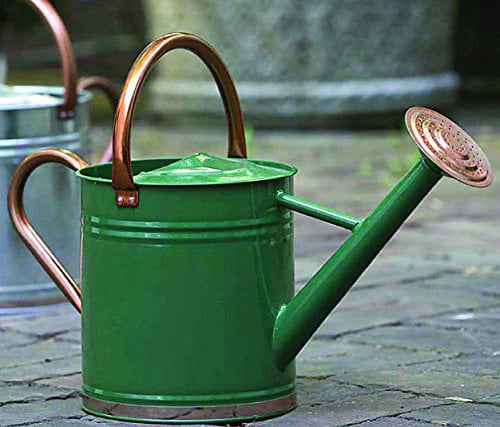 Gardman 1 GALLON HUNTER GREEN WATERING CAN WITH COPPER ACCENTS - Image 2