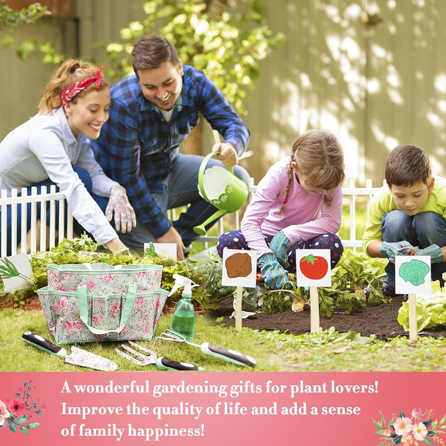 Garden Tools Set, 11 Pcs Heavy Duty Floral Gardening Tools Kit with Non-Slip Rubber Handle, Special Gardening Gifts f... - Image 2