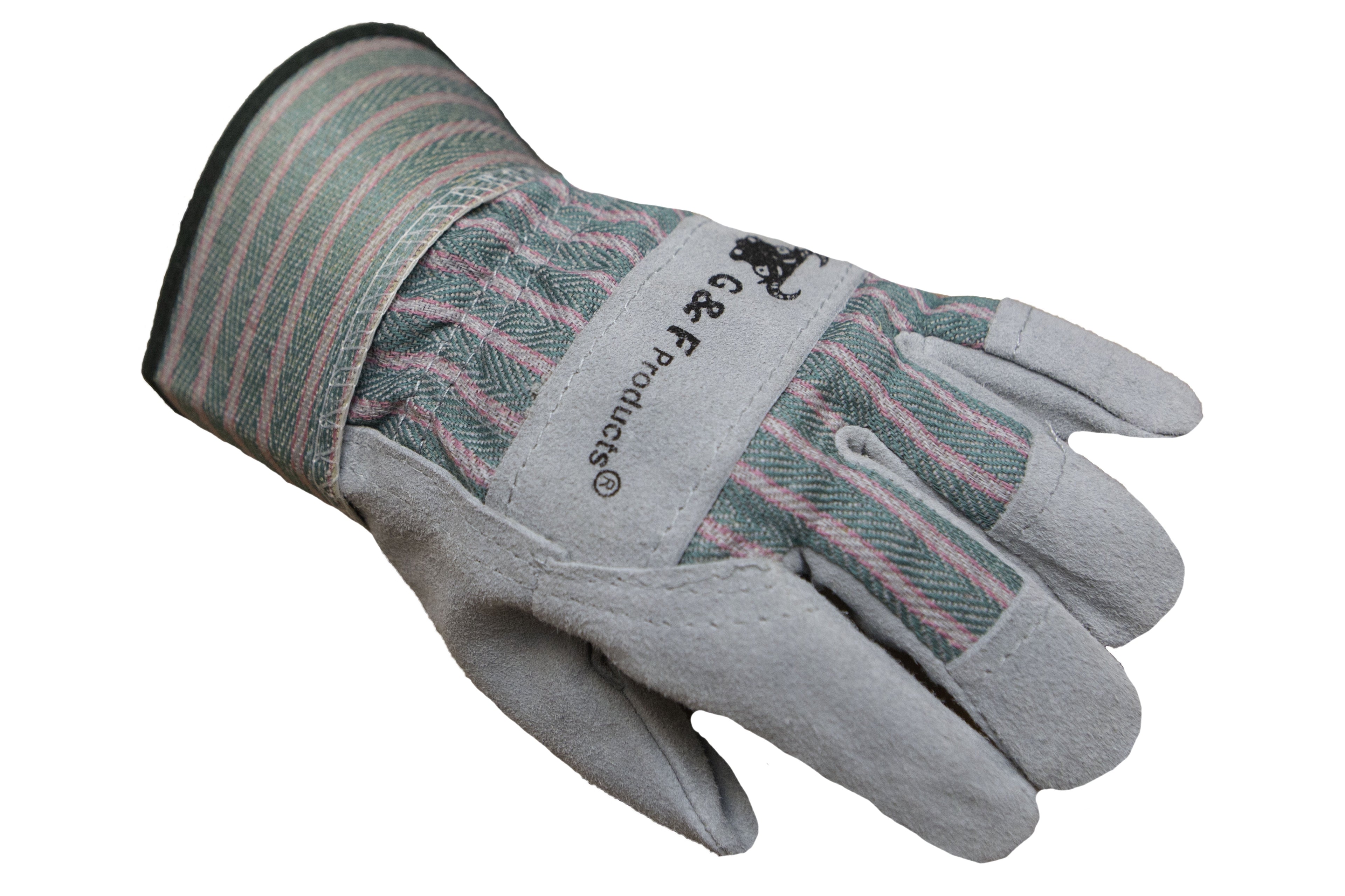 G & F Products Garden Gloves Men's Large Brown Solid Print Waterproof Cowhide Leather Gardening Gloves with Safety Cuff - Image 5