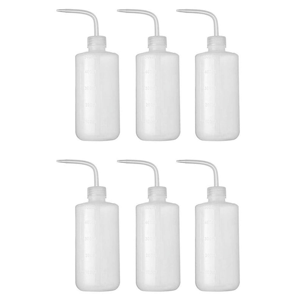 6Pcs Irrigation Bottle 500Ml 17Oz Indoor Plant Watering Can Water Squirt Bottle Plastic Rinse Bottle for Wash Tattoo