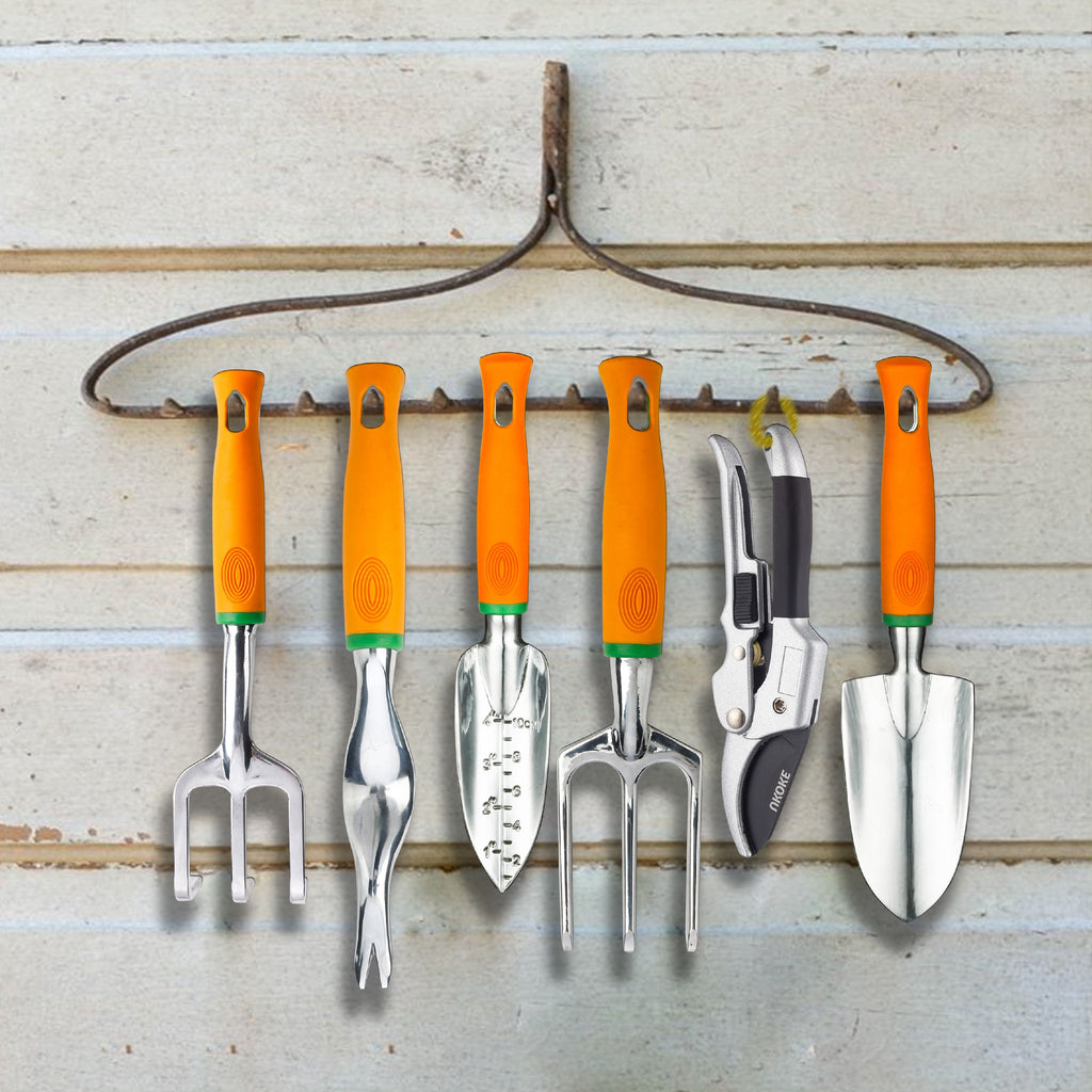 12 Piece Aluminum Garden Tools Set, Gardening Apron with Storage Pocket - Image 6