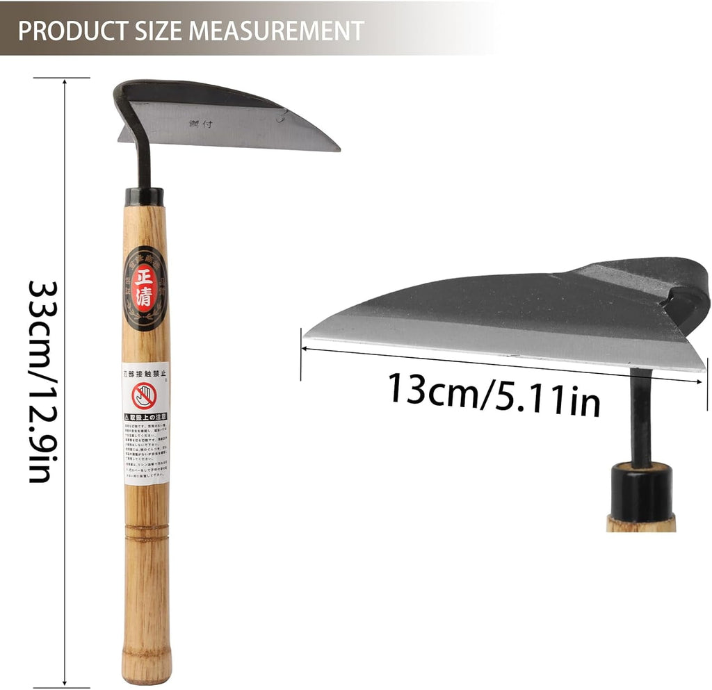 Kana Hoe 217 Japanese Garden Tool - Hand Hoe/Sickle is Perfect for Weeding and Cultivating. The Blade Edge is Very Sharp. (Left-Handed) - Image 2