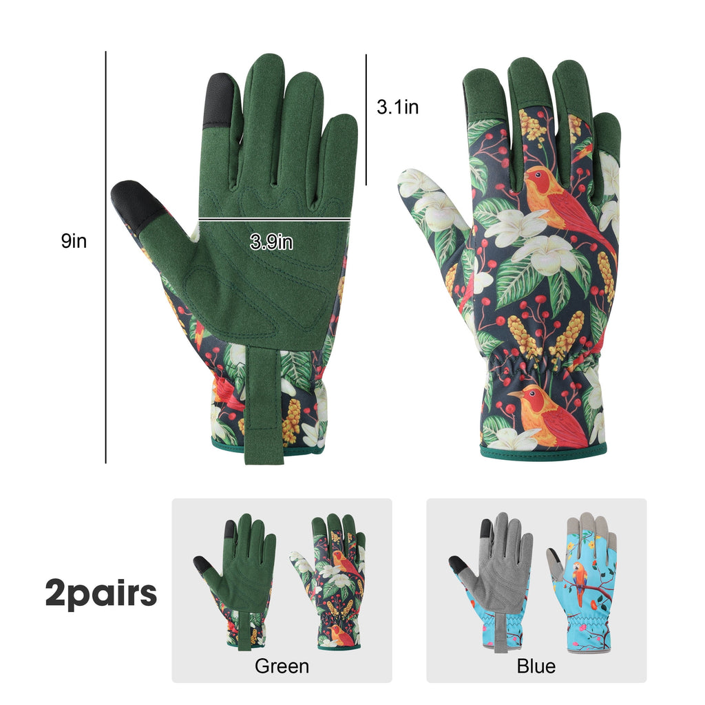 2pairs Gardening Gloves for Men Women, EEEkit Thorn-Proof Floral Garden Gloves with Grip for Rose Pruning, Cactus Handling - Image 2