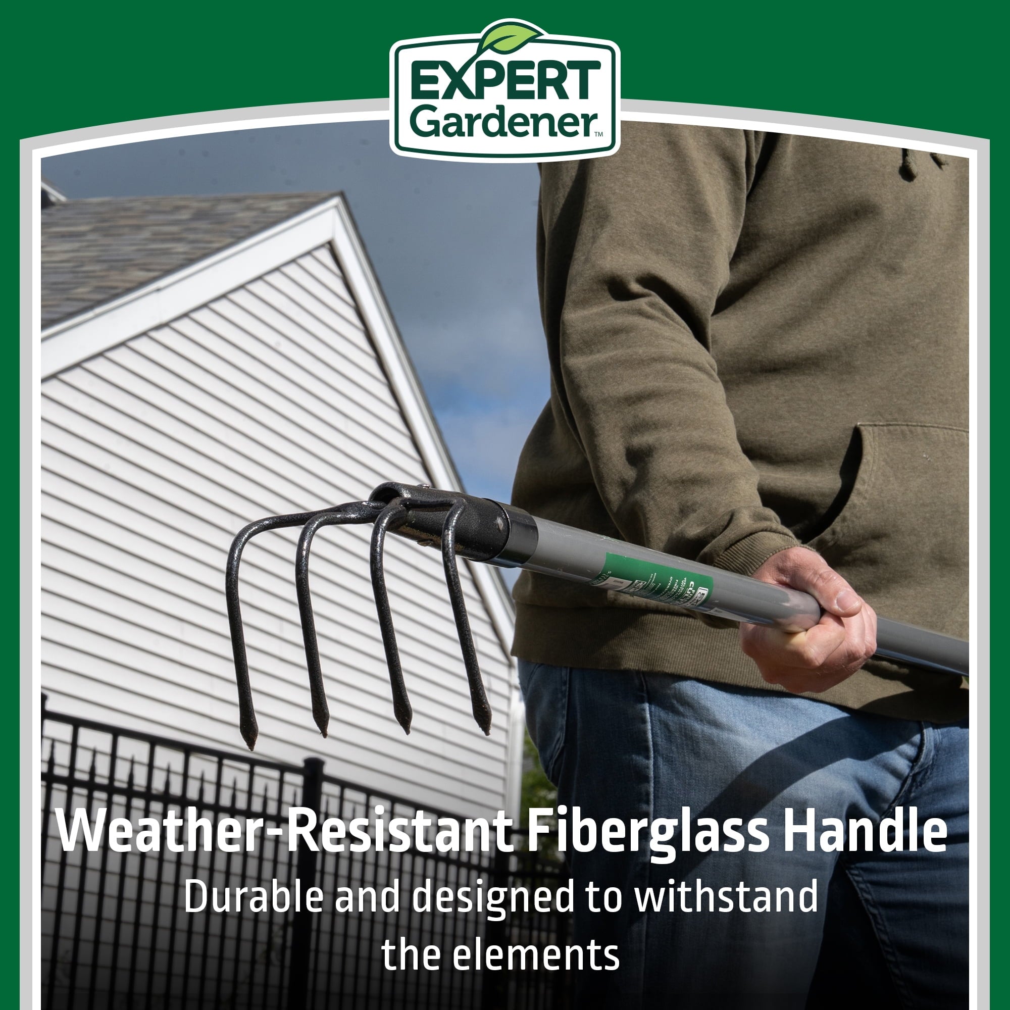 Long Handle 4-Tine Cultivator with Comfort End Grip - Image 3