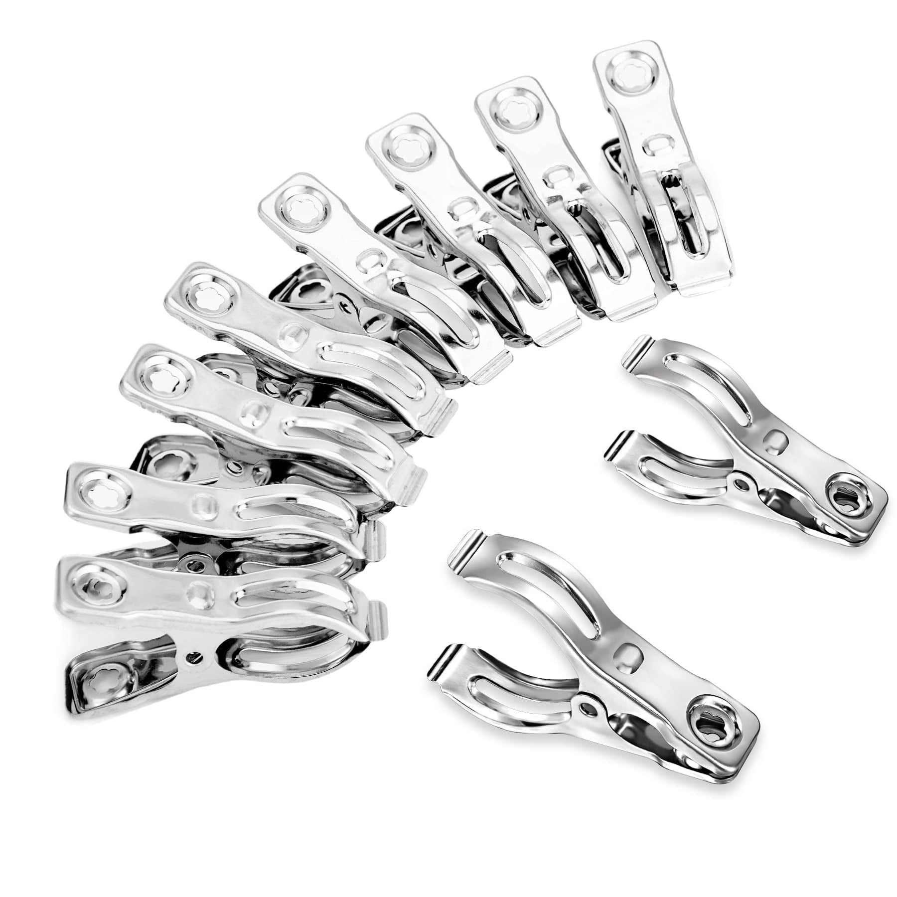 Heavy Duty Stainless Steel Plant Clips - 70 Pcs Rust-Proof Spring Clamps for Greenhouse Hoops (1/2", 3/4", 1") | Secu...