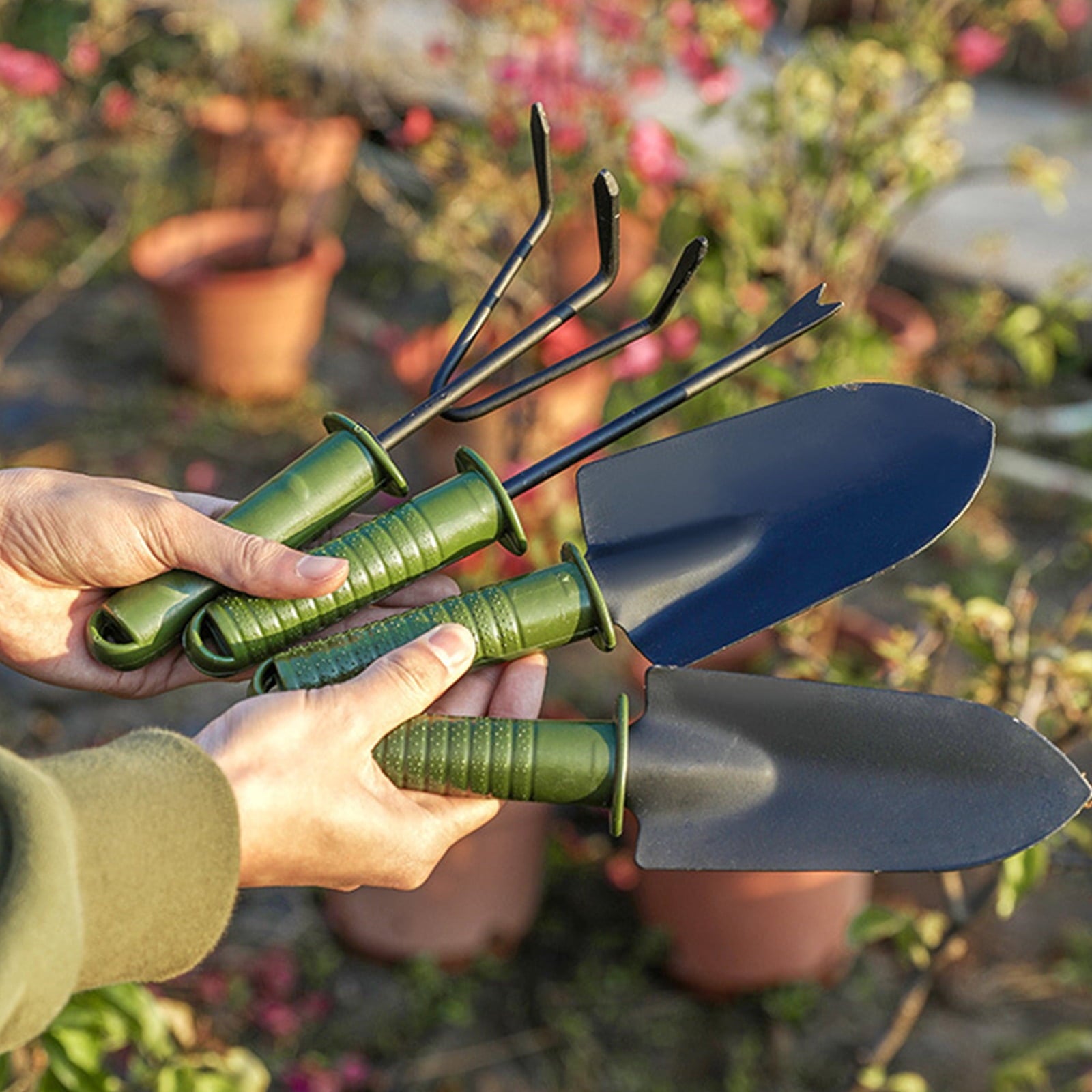 Set, Durable Steel Garden Hand , Non-Slip Rubber Handle, Perfect Gift for Men & Women, Quality Garden for Planting an... - Image 2