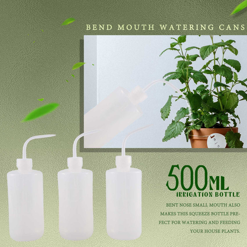3Pcs Irrigation Bottle 500Ml 17Oz Indoor Plant Watering Can Water Squirt Plastic Rinse for Wash Tattoo - Image 3
