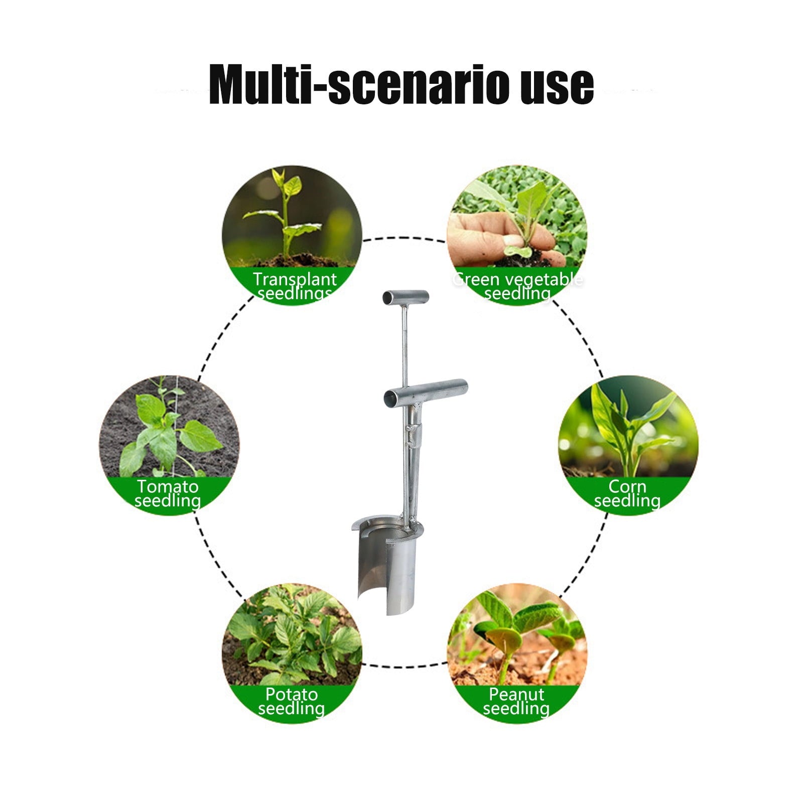Automatic Corn Fruit Tree Transplanter | Stainless Steel Side Ported Agricultural Planting Tool 12.6"x4.3" | Efficien... - Image 6