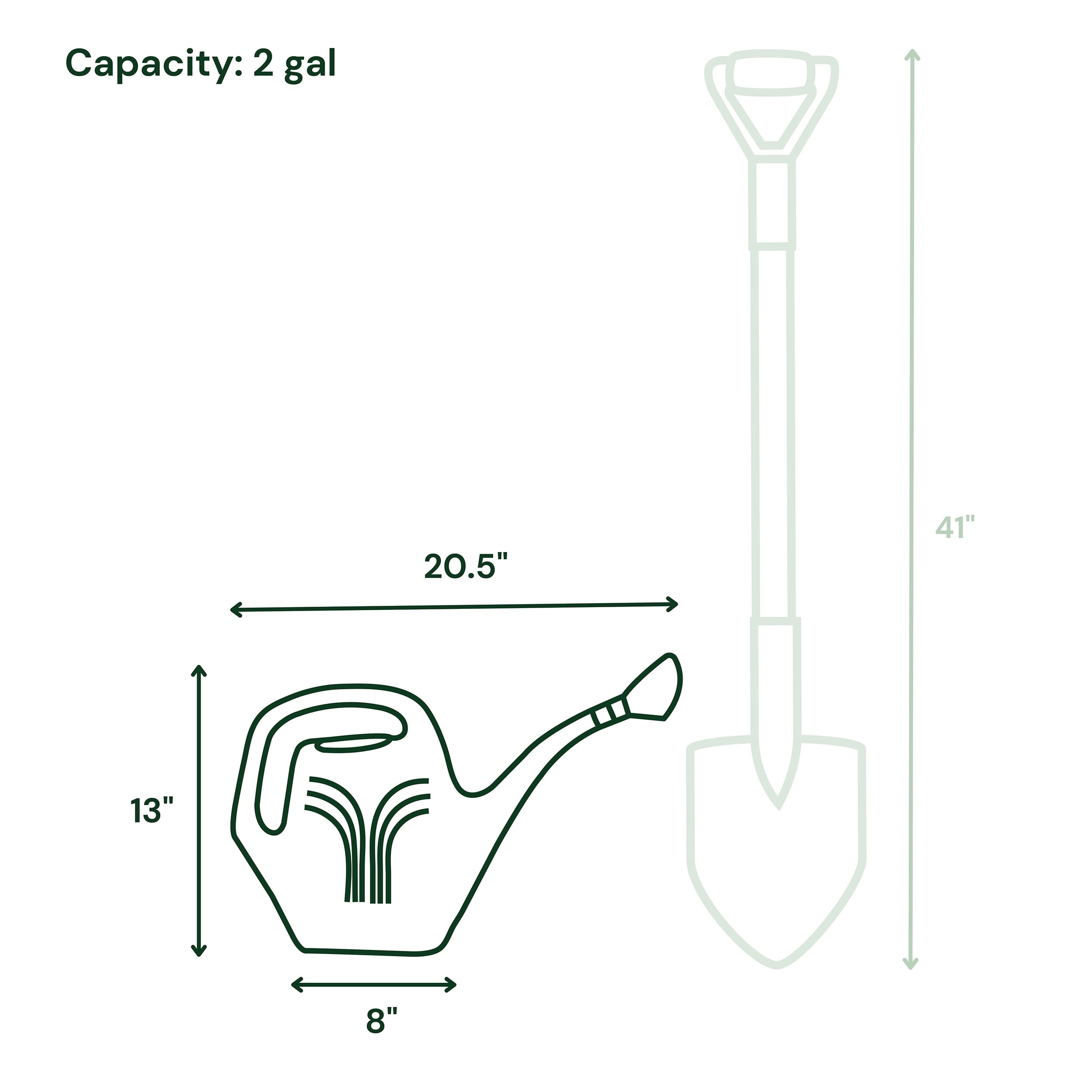 Promo Plastic Watering Can - 2 Gallon Capacity - Living Green - Image 6