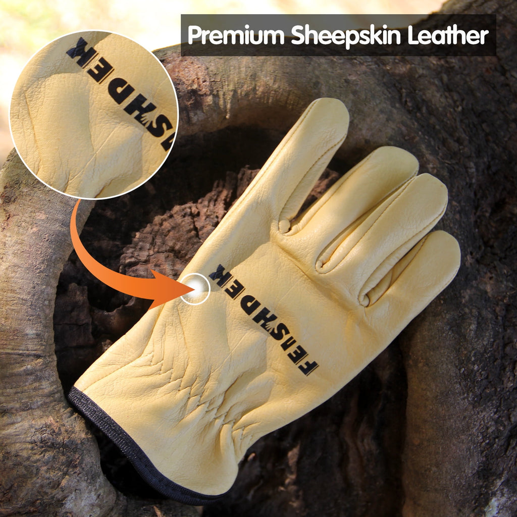 Kids Gardening Gloves - Genuine Leather, Breathable Safety Gloves for Children's Yard Work & Outdoor Play(Medium, Age... - Image 2