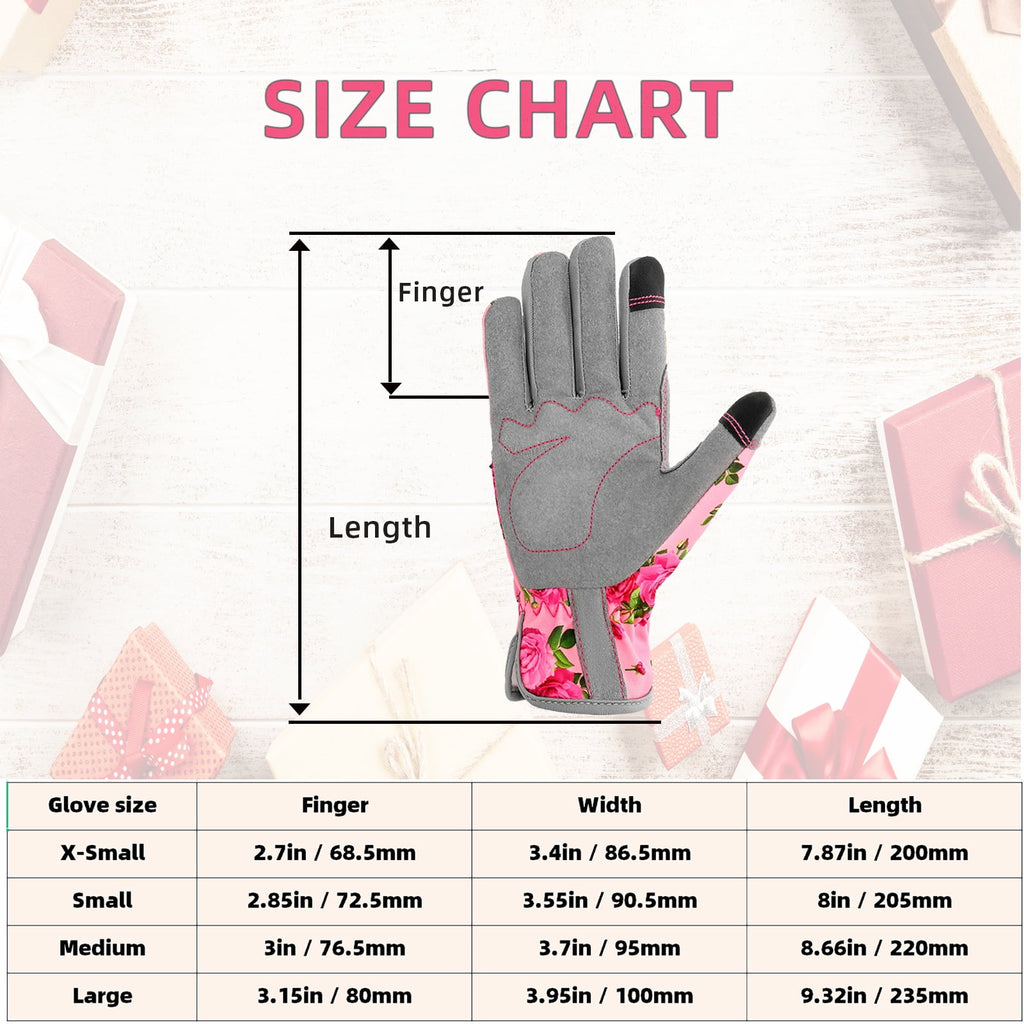 YARTTING Leather Gardening Gloves for Women, Flexible Breathable Garden Gloves, Thorn Proof Working Glove for Weeding Digging and Pruning, M - Image 4