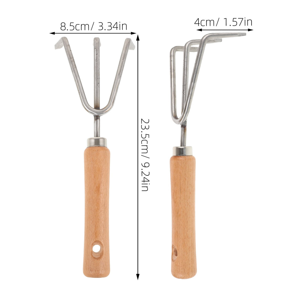 HOMEMAXS Functional Gardening Use Rake Tool Garden Steel Rake Hand Garden Rake for Planting - Image 2