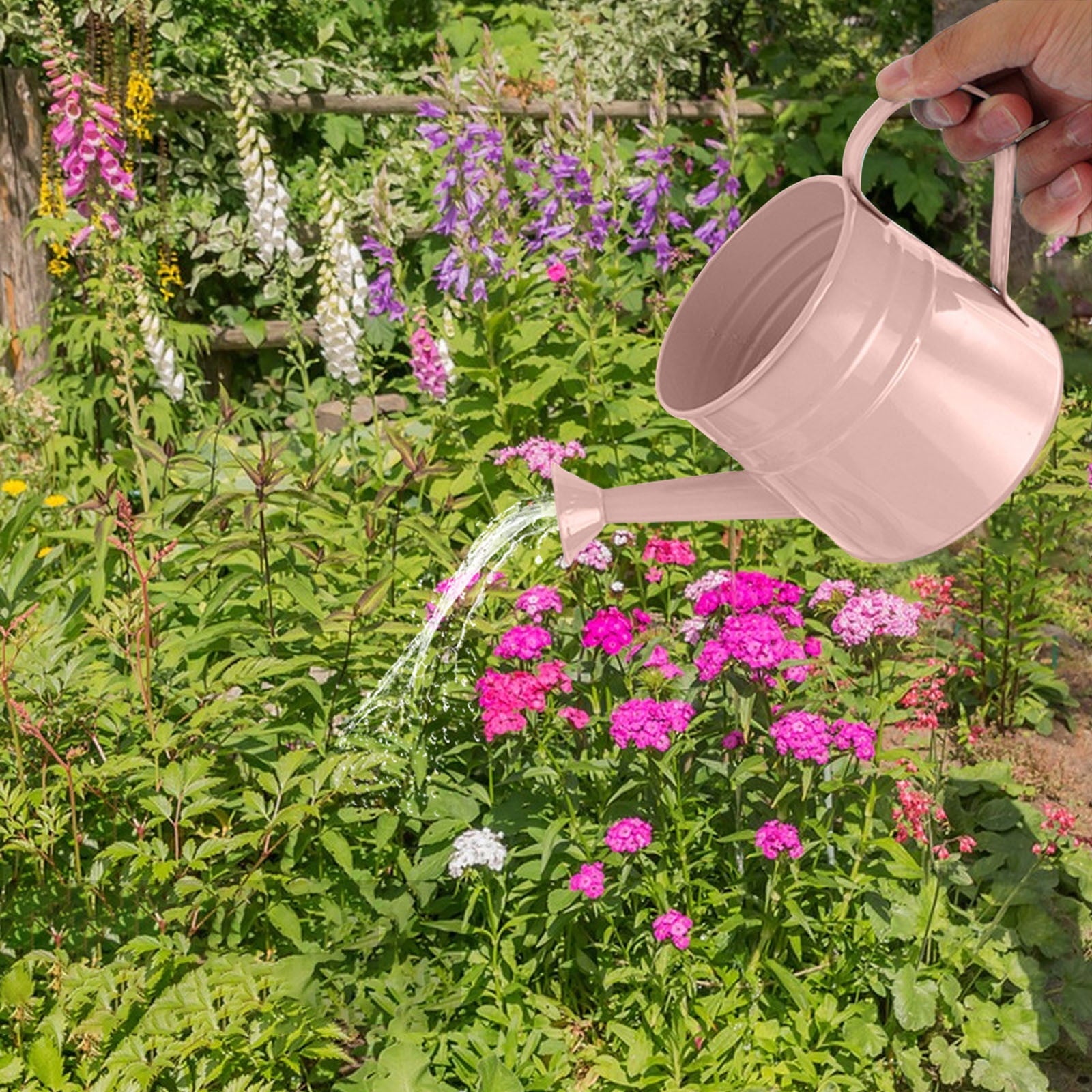JeashCHAT Metal Watering Can for Indoor and Outdoor Plants, 1.5L Small Watering Can for House Plant Garden Flower, Iron Watering Can for Hom - Image 4