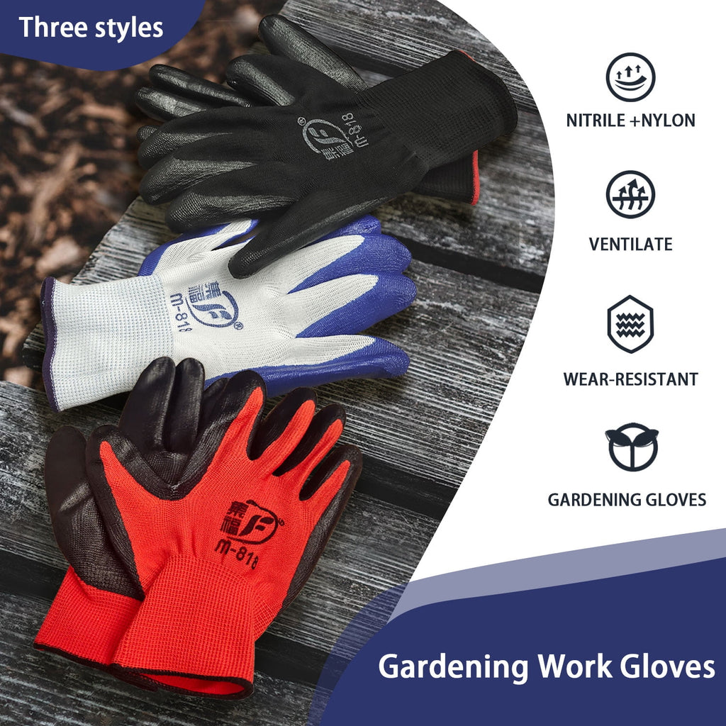24 Pairs Gardening Gloves for Men Women Breathable Rubber Coated Safety Work Gloves Bulk for Gardening Construction Work - Image 4