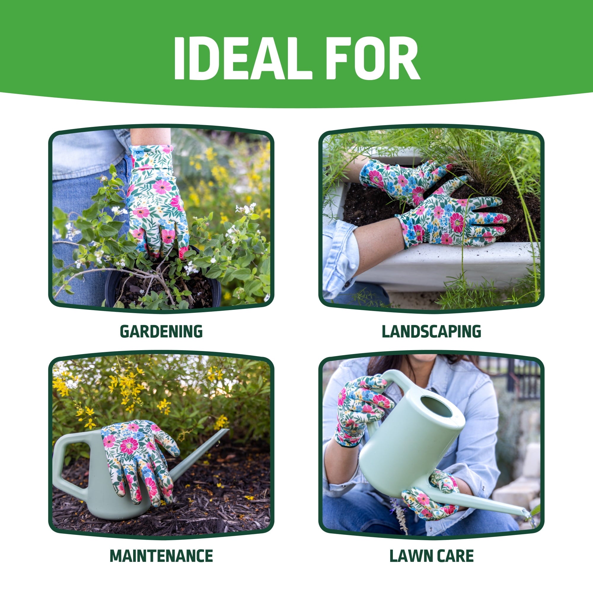 Smooth Nitrile Gardening Gloves, Size M - Image 4