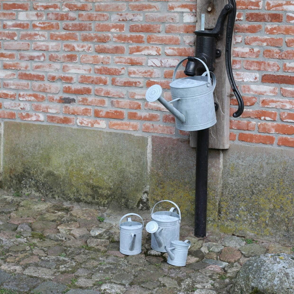 Esschert Design OZ44 Zinc Watering Can, Medium, 19"D x 7.9"W x 11"H, Silver - Image 6