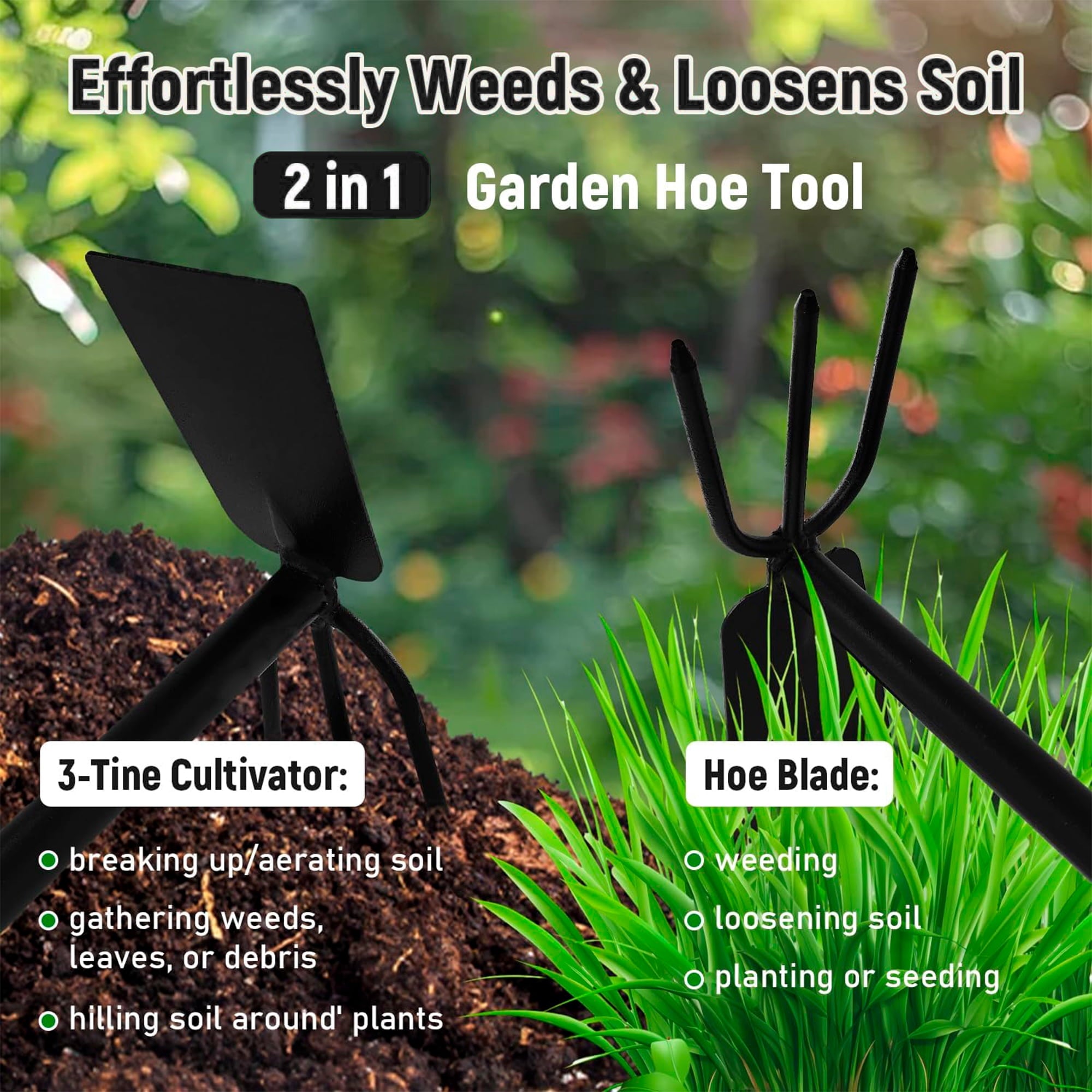 Garden Tools Set, 3 Piece Gardening Tools Set with Non Slip Ergonomic Handle, Heavy Duty Garden Tool Set, Gardening Kit for Women, Garden Ha - Image 5