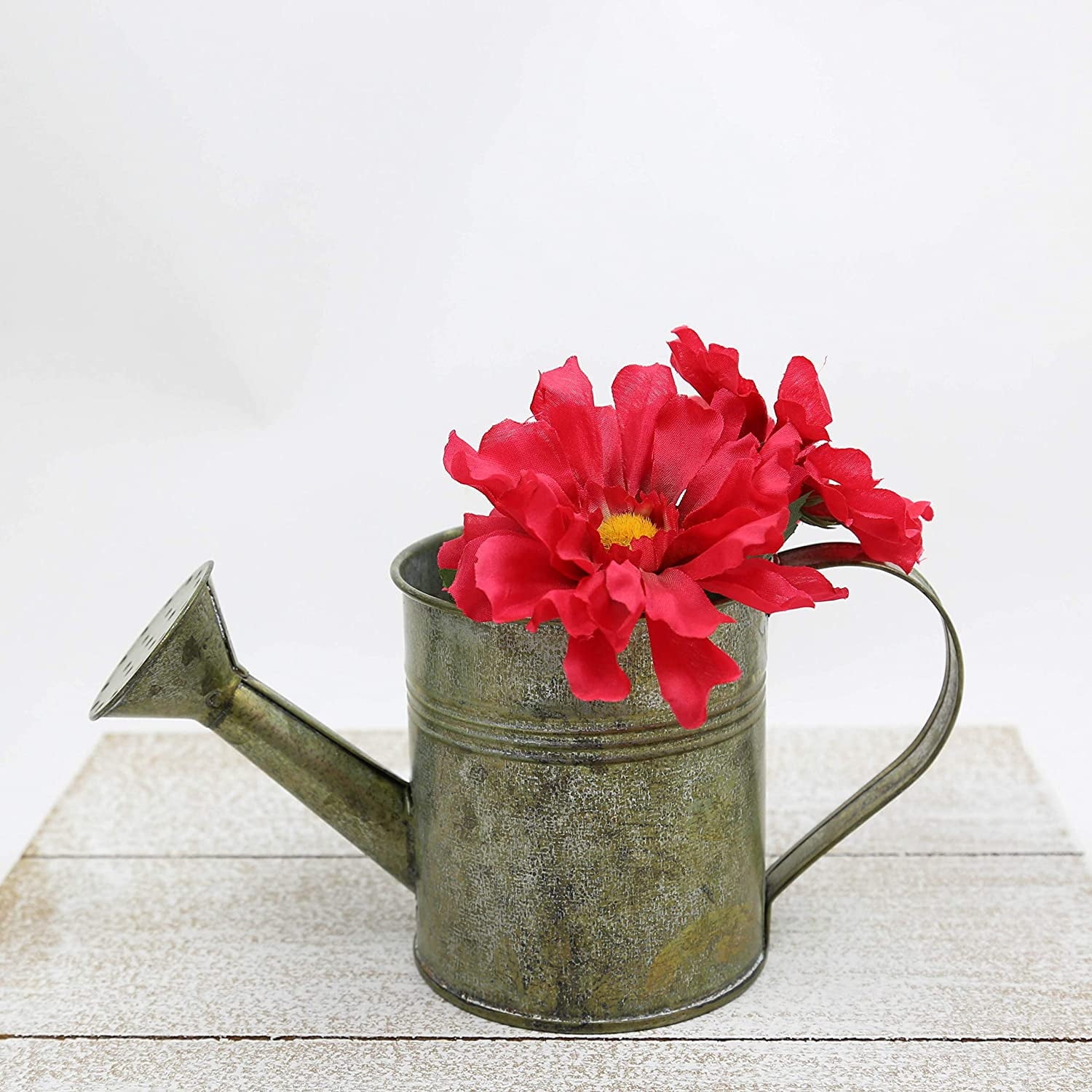 Better Crafts Rustic 8.25" Antique Gray Decorative Metal Planter Watering Can, Crafting Features - Image 5