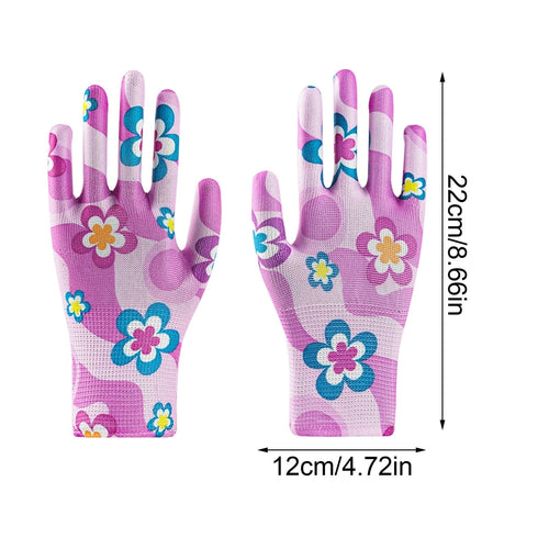 12 Pair Gardening Gloves for Women Ladies Breathable Coated Multi-purposes for Yard Garden Outdoor Indoor, 4.7"x8.6" - Image 2