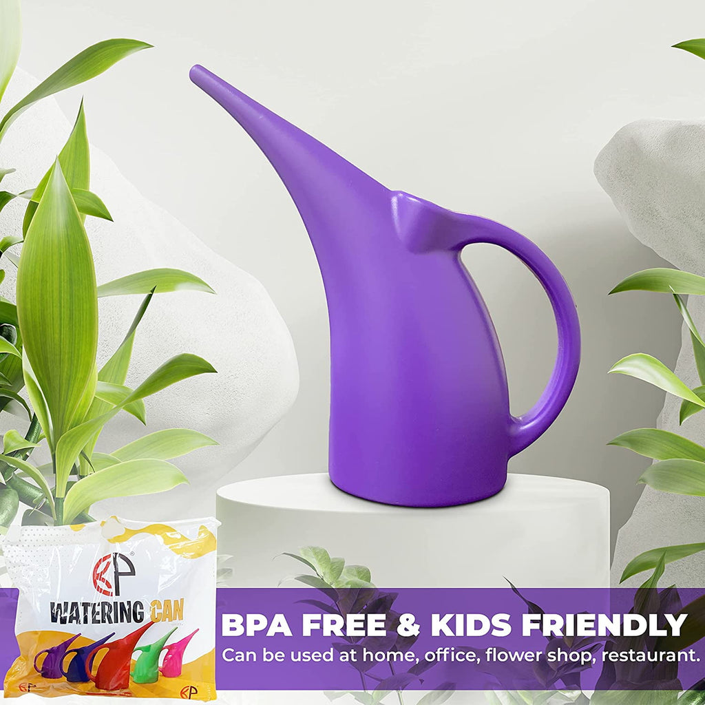 KP KOOL PRODUCTS Watering Can 1/2 Gallon - Small Watering Can for Indoor Plants - Outdoor Watering Can - Yellow Plant Waterer - Plastic Wate - Image 6