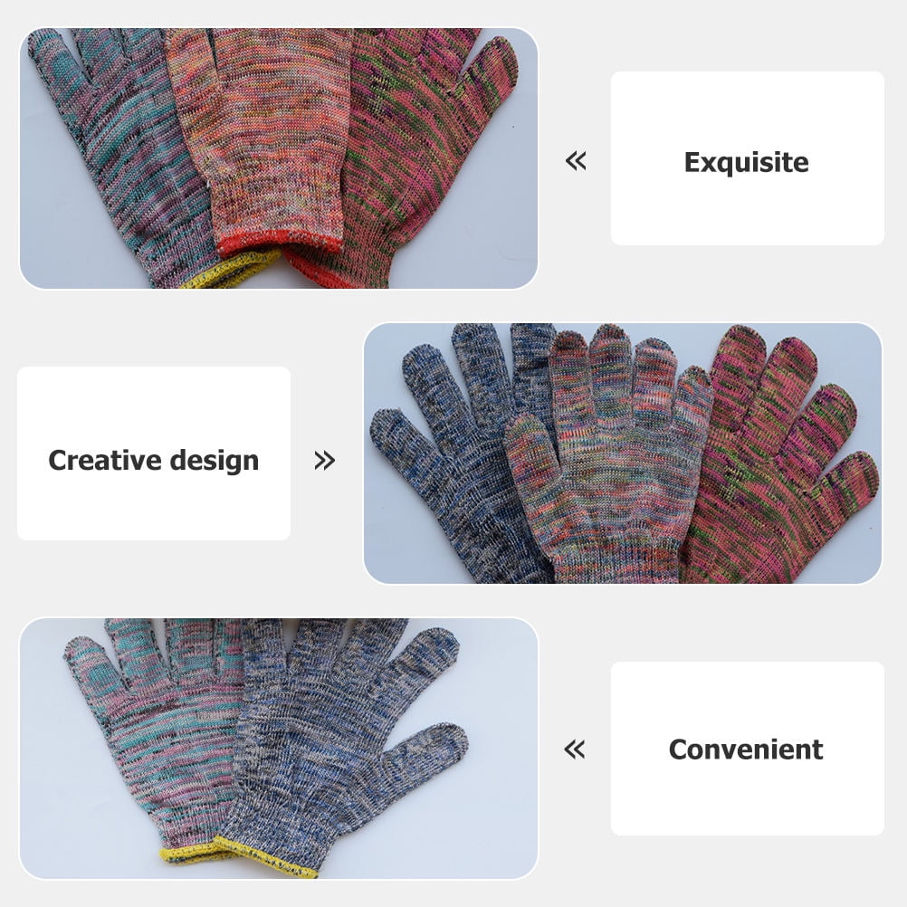 Flexible Wear-Resistant Garden Gloves, Breathable Outdoor Work Gloves, Assorted Colors, 12 Pairs - Image 3