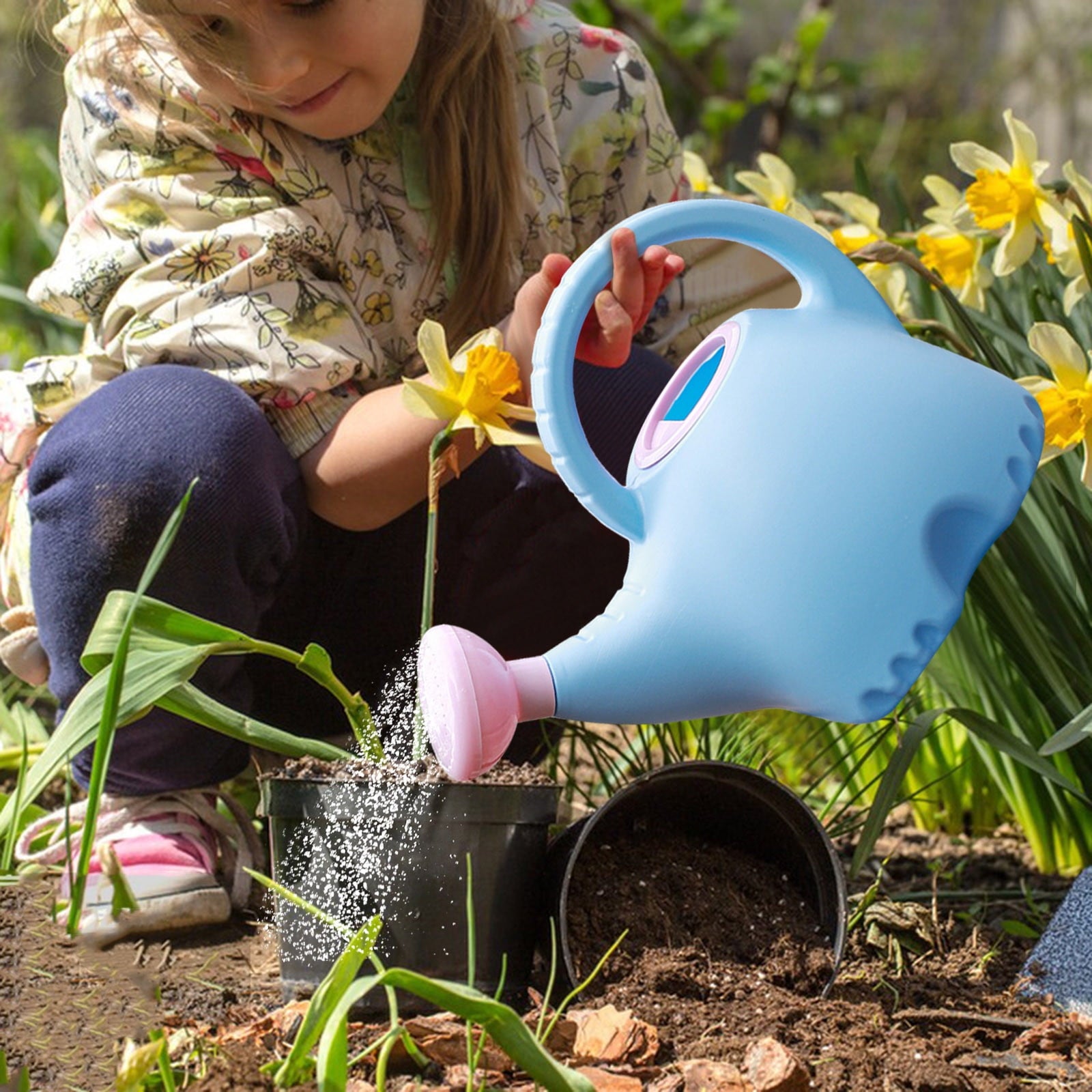Elephant-Shaped Kids Watering Can – 1.5L Outdoor/Indoor Garden Sprayer with Adjustable Shower Head, Durable Plastic P... - Image 4
