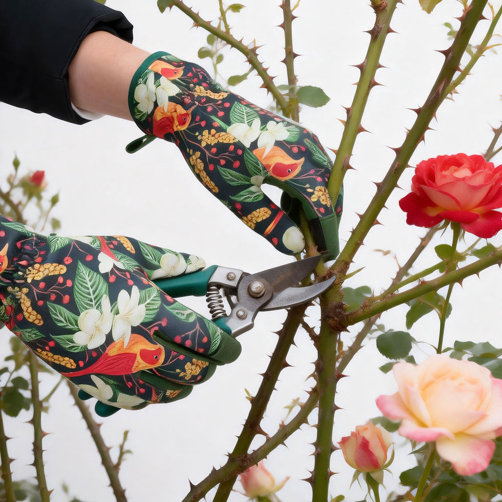 2pairs Leather Gardening Gloves for Women Men, Thorn-Proof Working Gloves for Weeding, Digging, Planting, Raking and ... - Image 5