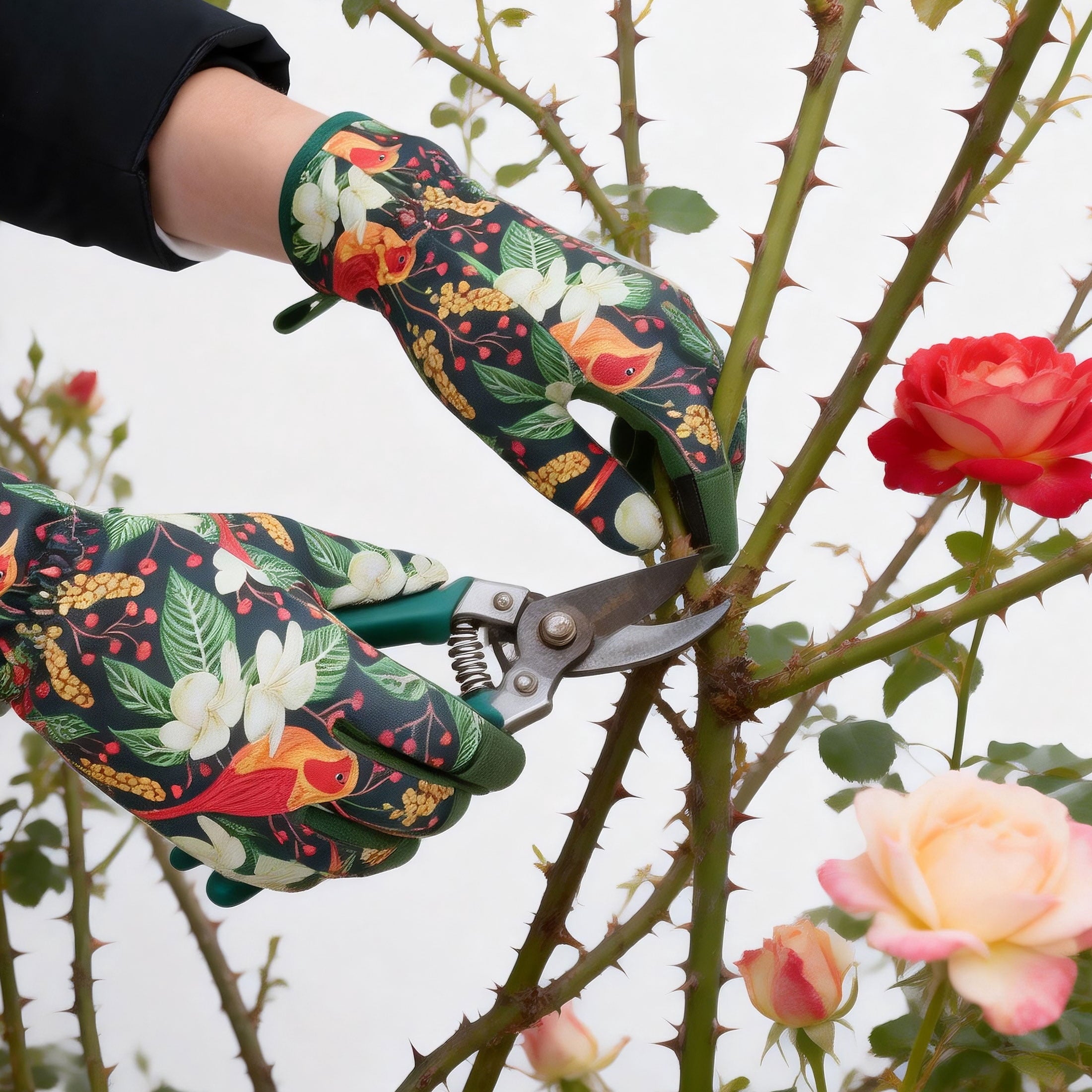 2pairs Gardening Gloves for Men Women, EEEkit Thorn-Proof Floral Garden Gloves with Grip for Rose Pruning, Cactus Handling - Image 4