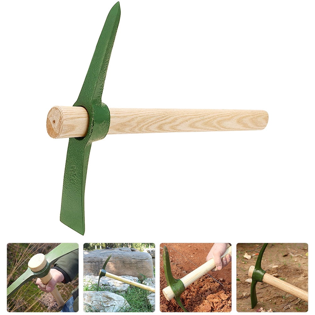 CIMAXIC Garden Pick Tool Heavy Duty Tool for Yard Work with Ergonomic Handle Steel and Wood 1Set - Image 5