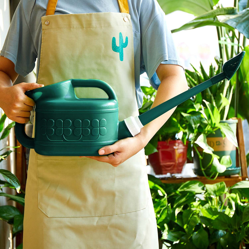 1 Gallon Plastic Watering Can for Indoor & Outdoor Plants with Long Spout and Removable Rotation Sprinkler Head, Dark... - Image 2