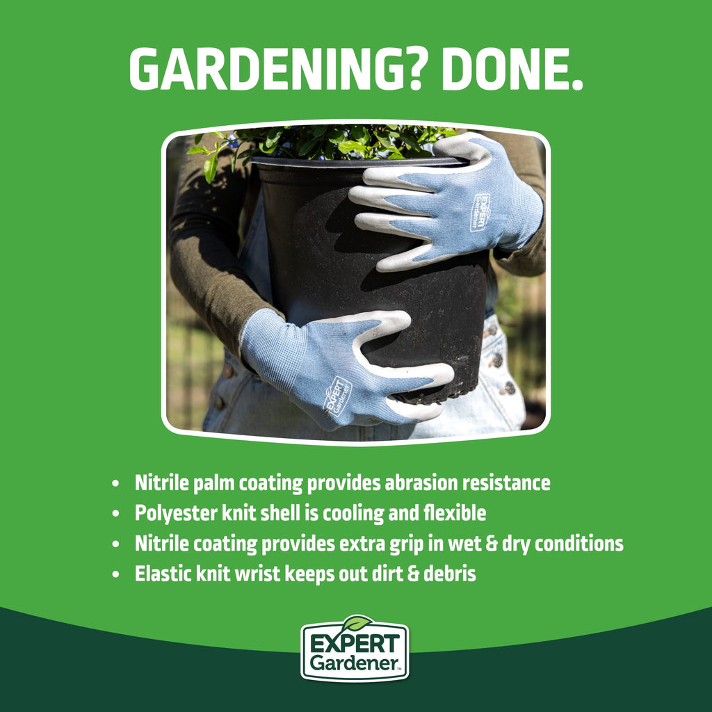 Womens Cooling Foam Nitrile Gardening Gloves, Size M - Image 5