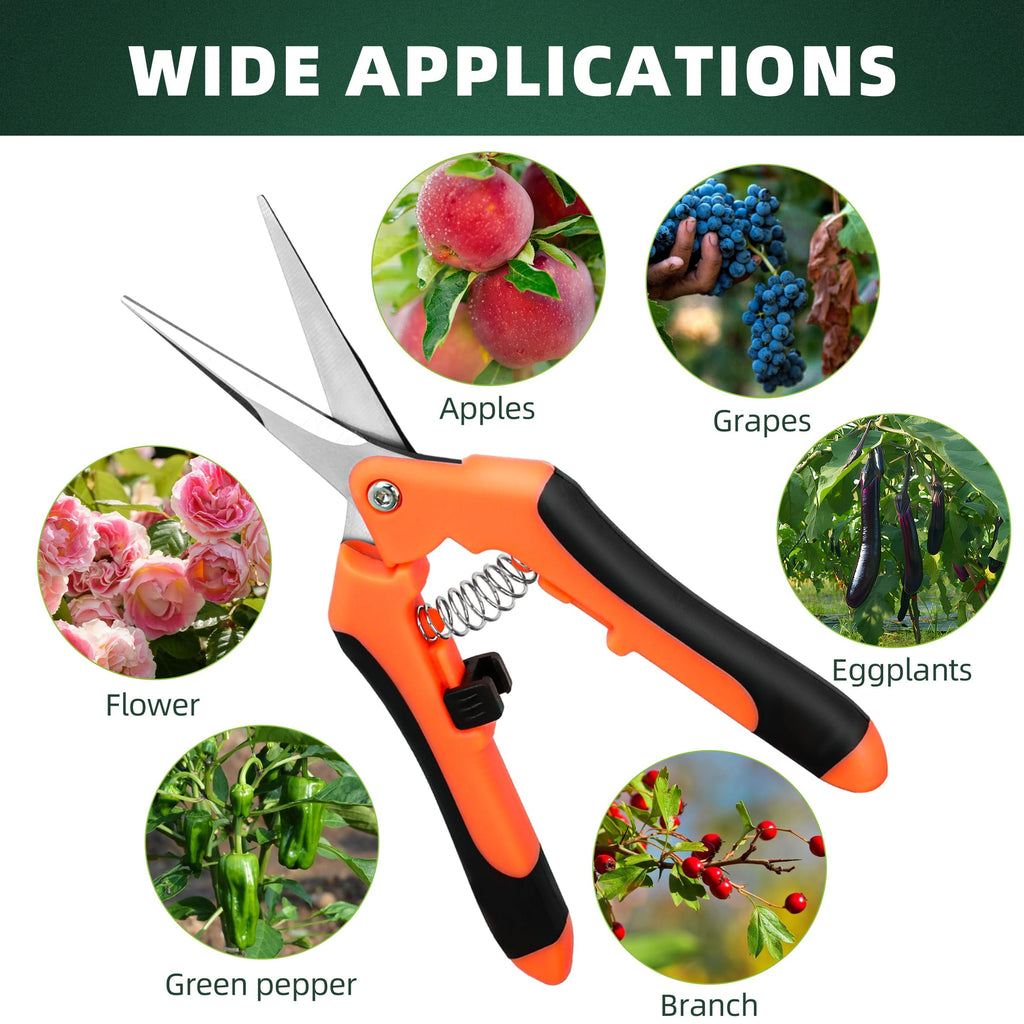3 Pack Garden Pruning Shears, Stainless Steel Garden Shears, Gardening Shears, Gardening Scissors, Garden Scissors, G... - Image 6