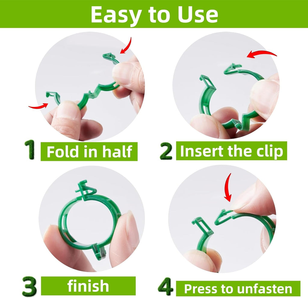 Rongsi 150 Pcs plant clips,Plastic Clips for Securing Plants,Tomato Vine Clips,Plant Fixing Clips,Garden Clips for Climbing Plants,Grape and - Image 6
